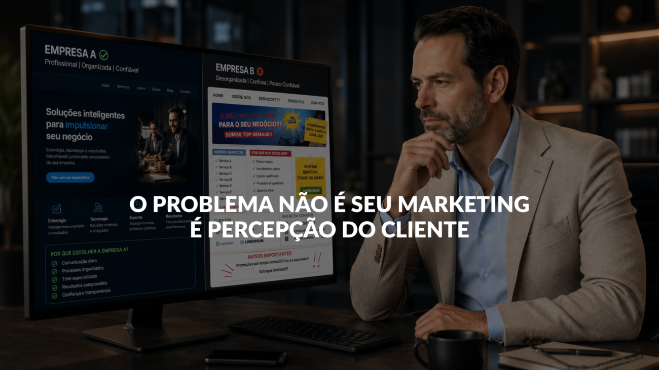 problema não é seu marketing percepção da empresa