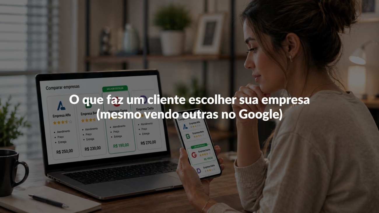 cliente escolhendo empresa no Google