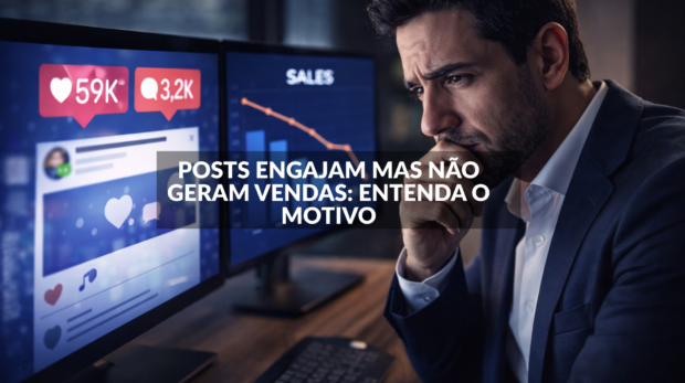posts engajam mas não geram vendas