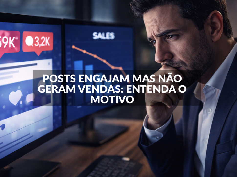 posts engajam mas não geram vendas