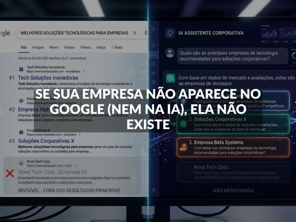 empresa não aparece no Google e na IA